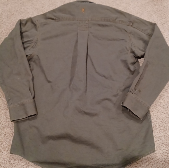 Men's Browning Heavy Duty Long-sleeved Button-down Shirt Size M - Picture 8 of 8
